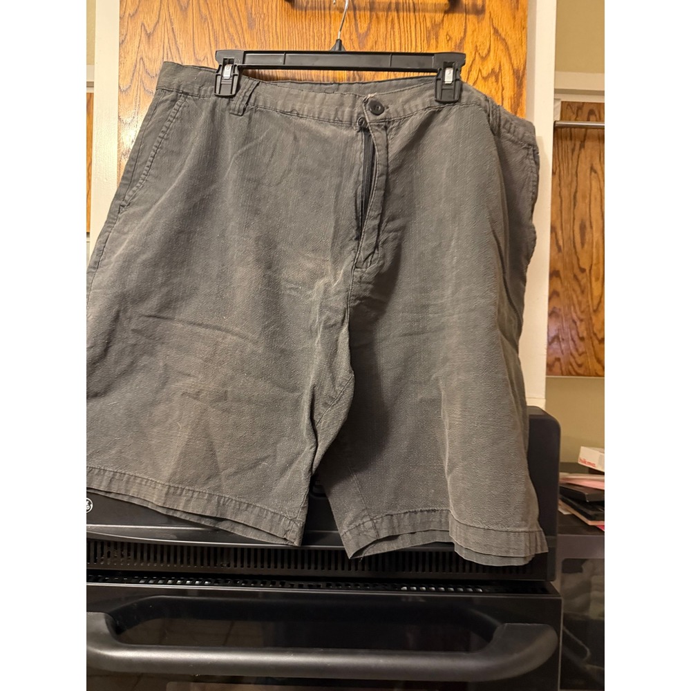Burnside Mens Charcoal Gray Casual Chino Shorts Size 40 Utility Pocket Classic